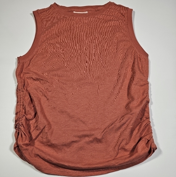 Universal Thread Women's Ruched Side Sleeveless Top (Size Small) Sheer Spice NEW - Picture 5 of 9
